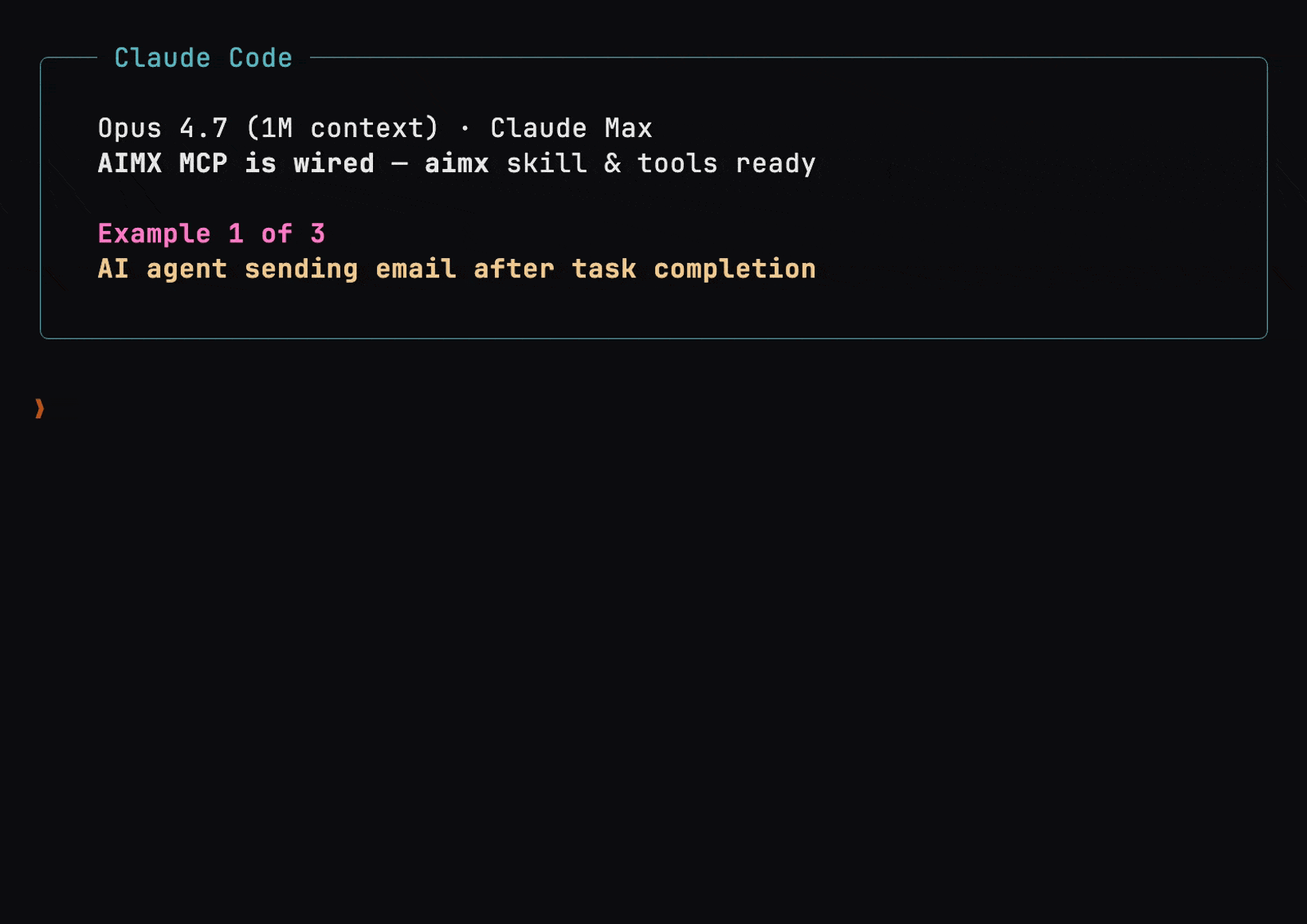 Claude Code using AIMX over MCP to read and send email from a dedicated agent mailbox
